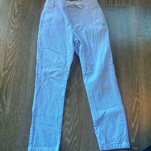 Janie and Jack Little Boy's & Boy's Seersucker Pants. Pacific Blue & White